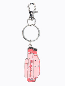 Golf bag keychain in metal