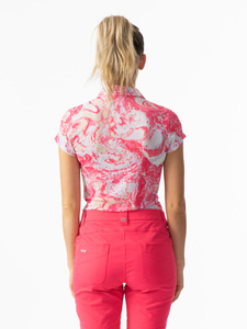 Adelina Short-sleeved Mesh Polo Shirt