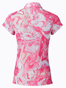 Adelina Short-sleeved Mesh Polo Shirt