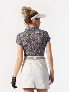Kiara Short-sleeved Mesh Polo Shirt