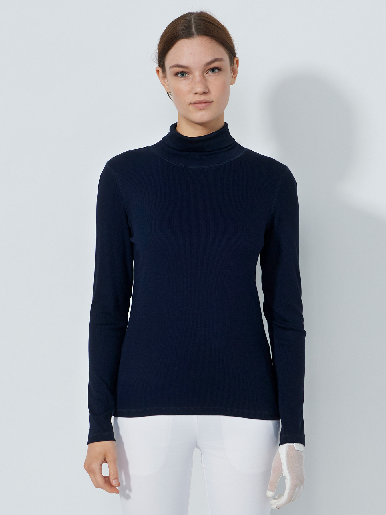 Ancona long-sleeved roll-neck top