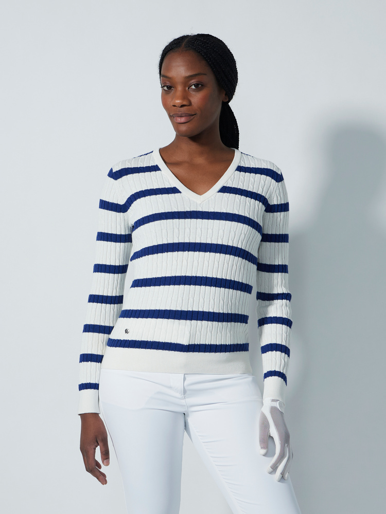 Madelene striped pullover