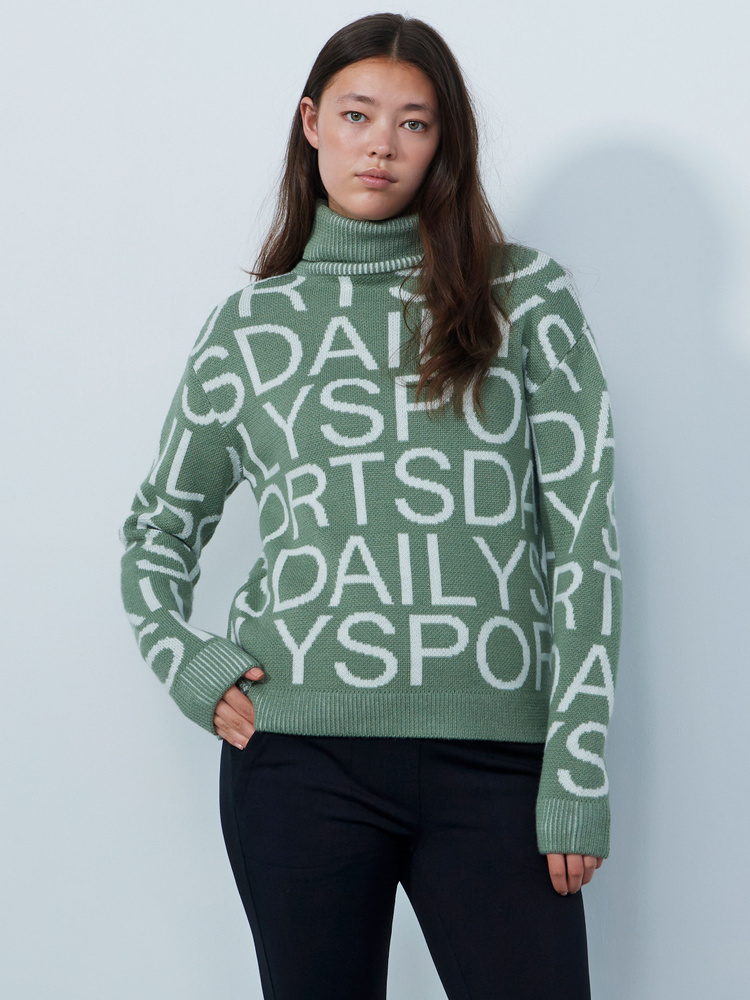 Letters roll-neck pullover