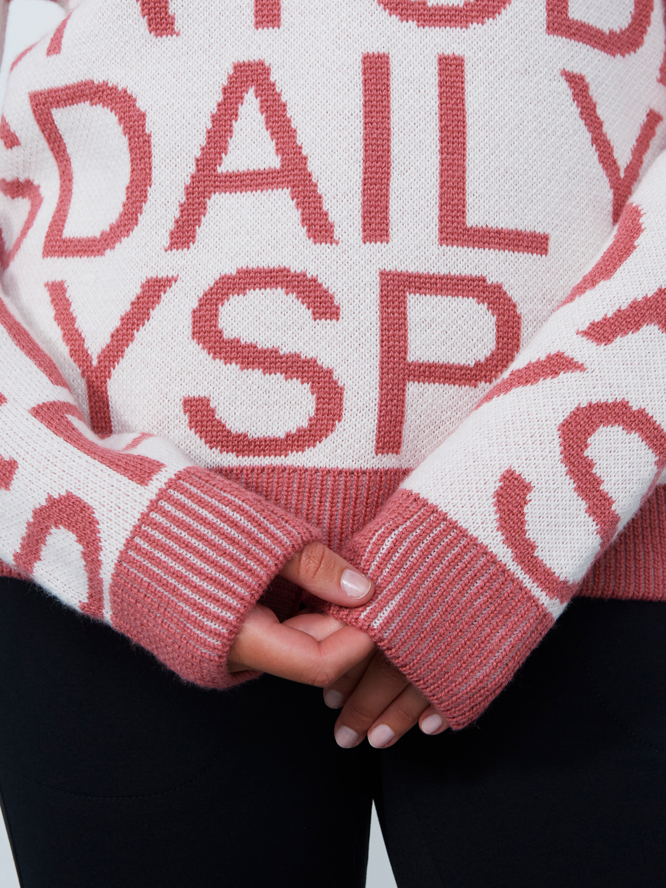 Letters roll-neck pullover