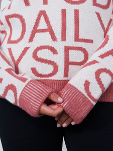 Letters roll-neck pullover