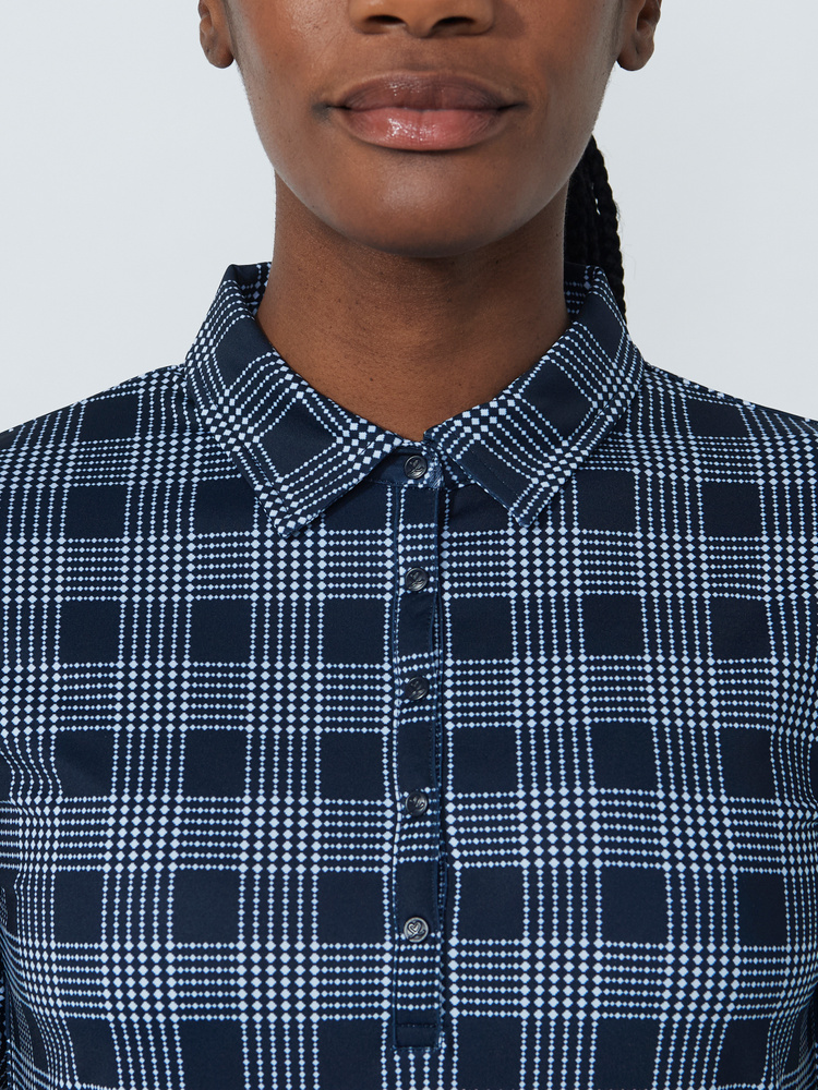 CHECKED LONG-SLEEVED TOP