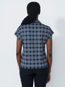 CHECKED SHORT-SLEEVED TOP