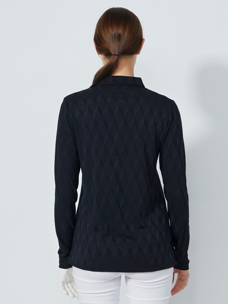 GRAPHIC JAQUARD LONG-SLEEVED TOP