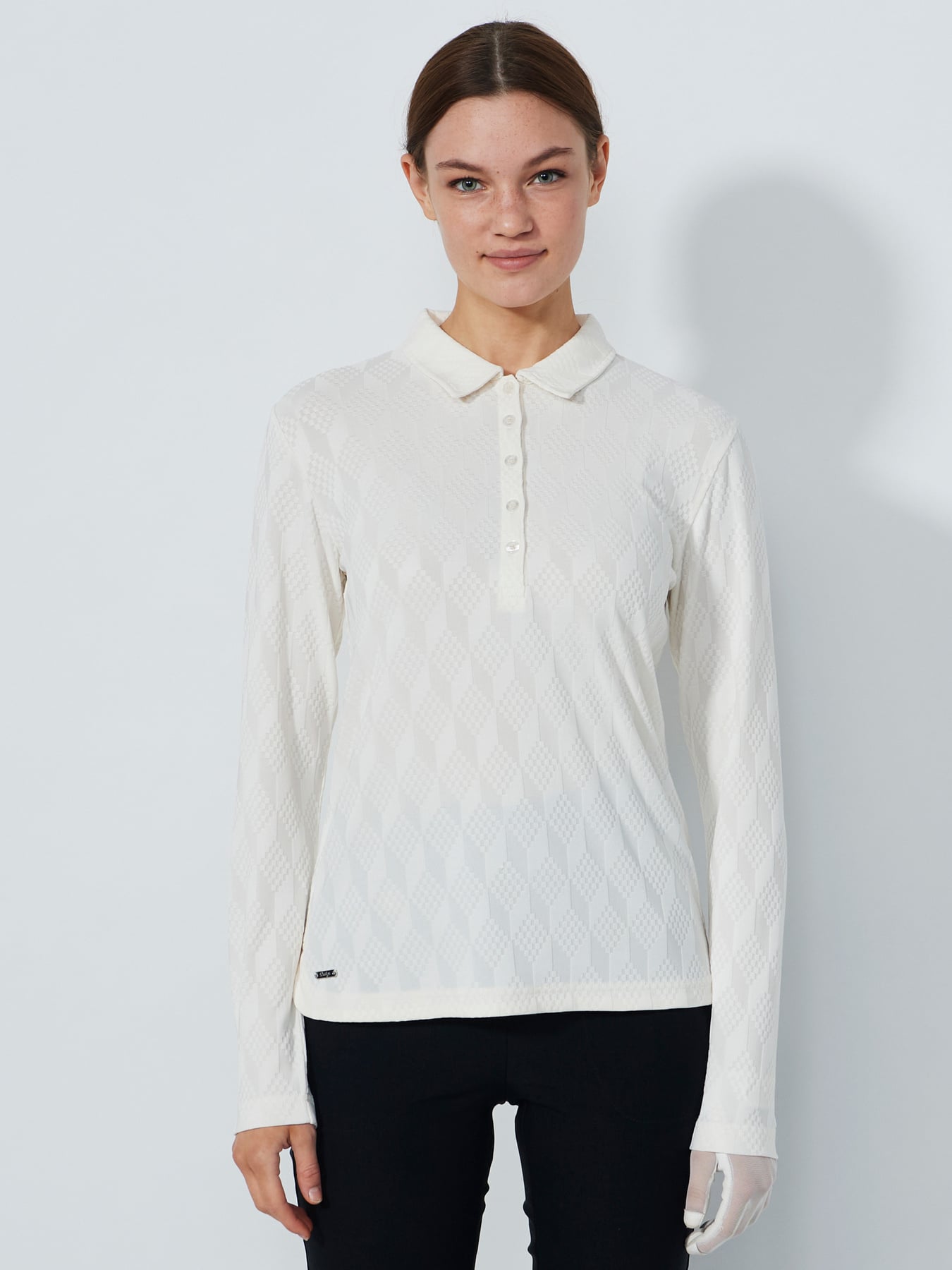GRAPHIC JAQUARD LONG-SLEEVED TOP