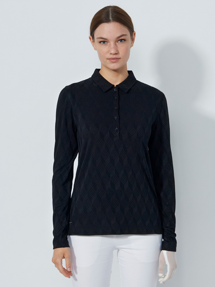 GRAPHIC JAQUARD LONG-SLEEVED TOP