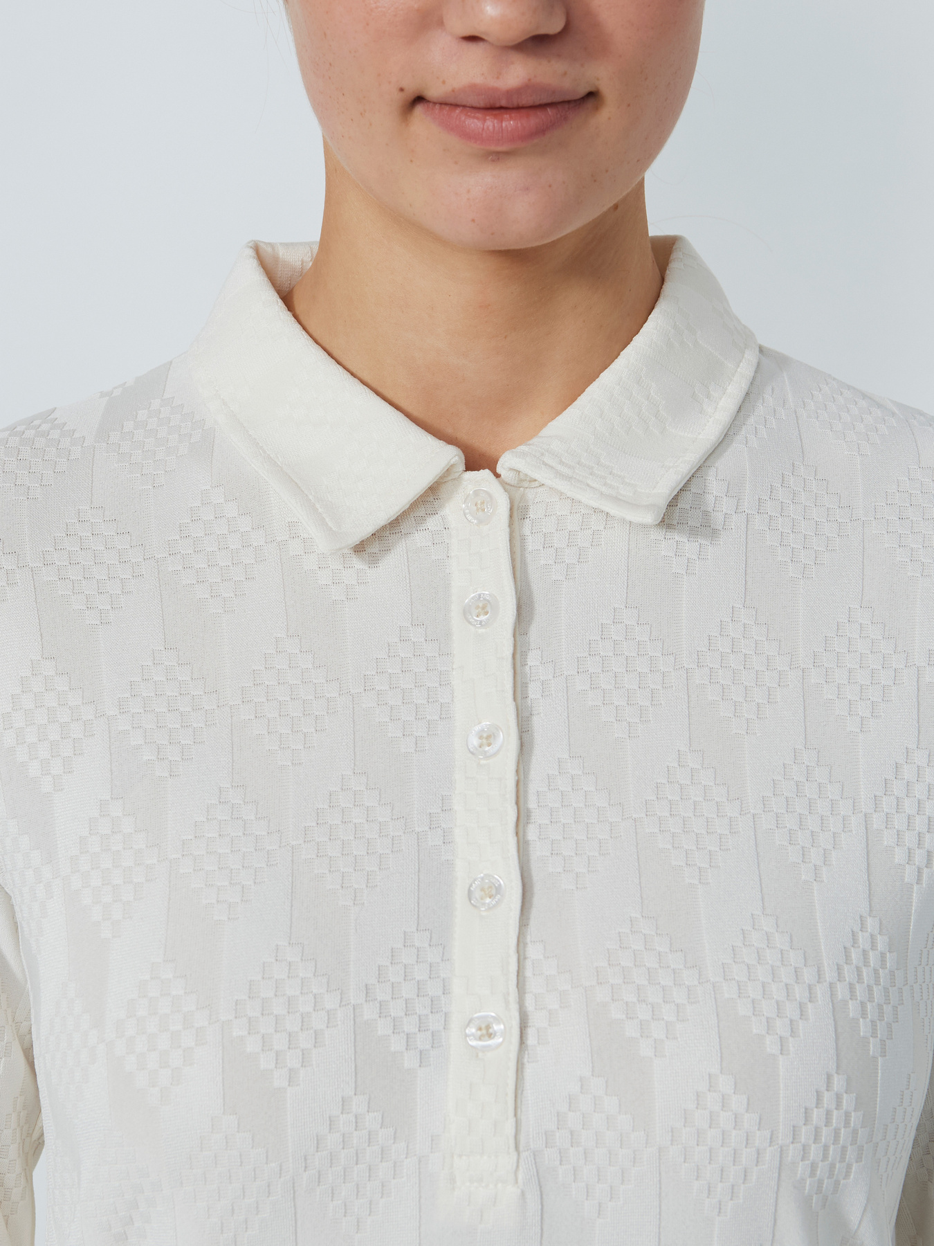 GRAPHIC JAQUARD LONG-SLEEVED TOP