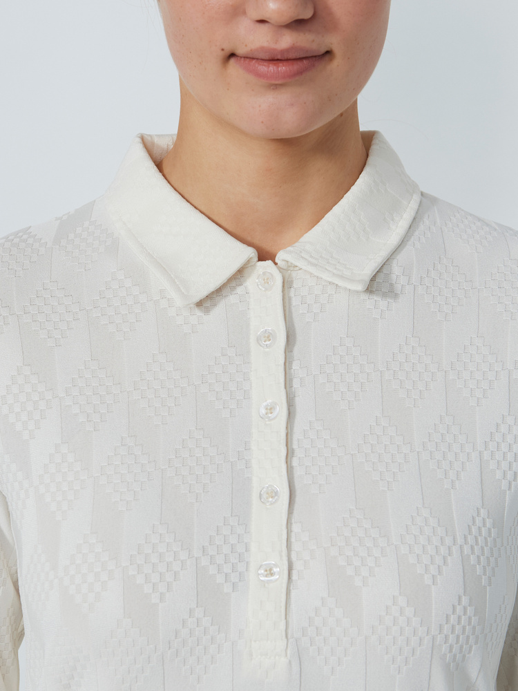 GRAPHIC JAQUARD LONG-SLEEVED TOP