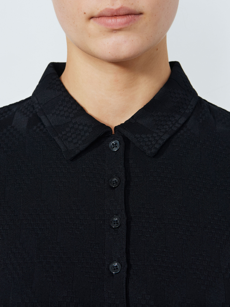 JAQUARD SHORT-SLEEVED TOP