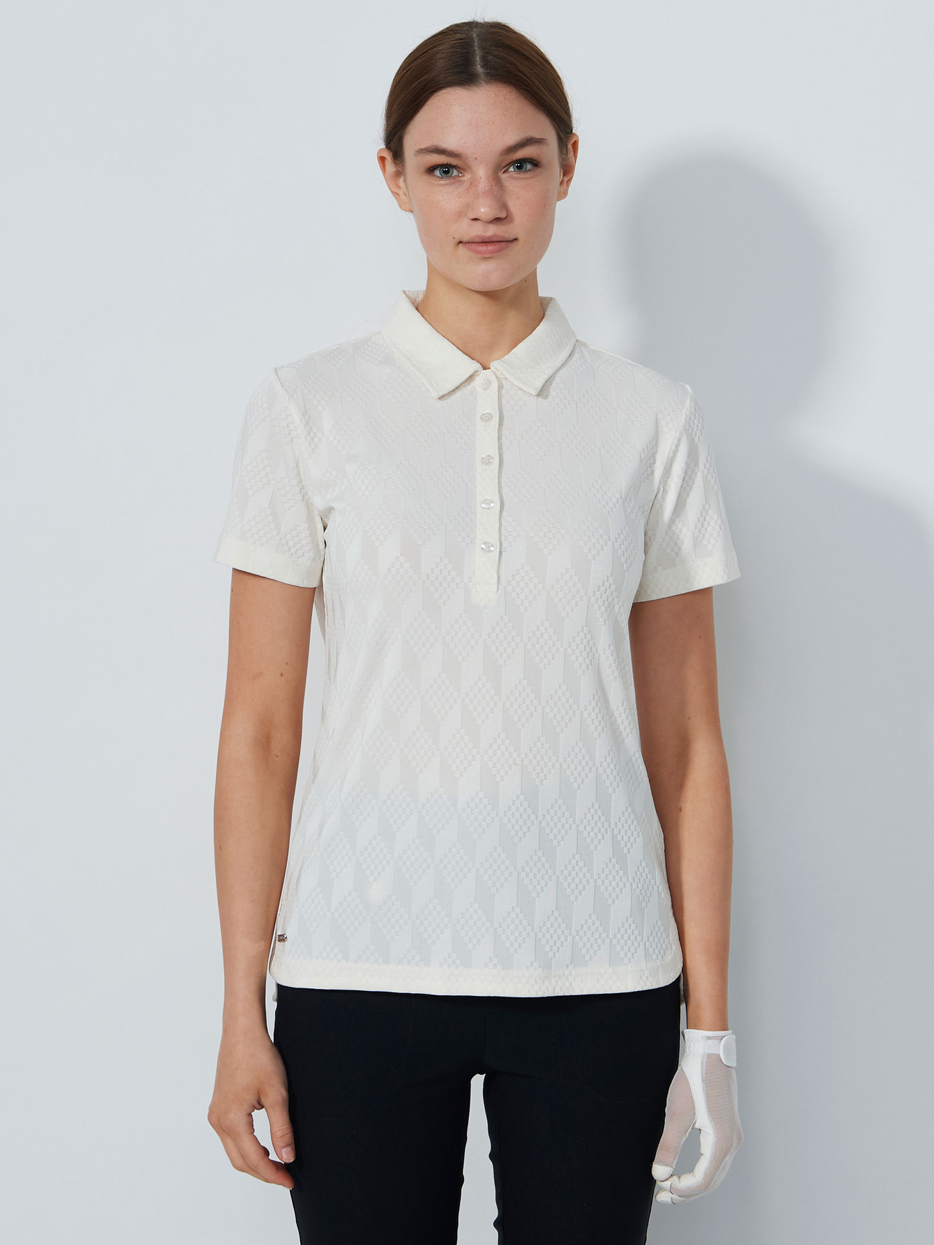JAQUARD SHORT-SLEEVED TOP