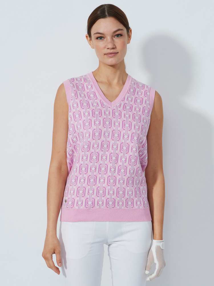 JACQUARD V-NECK VEST