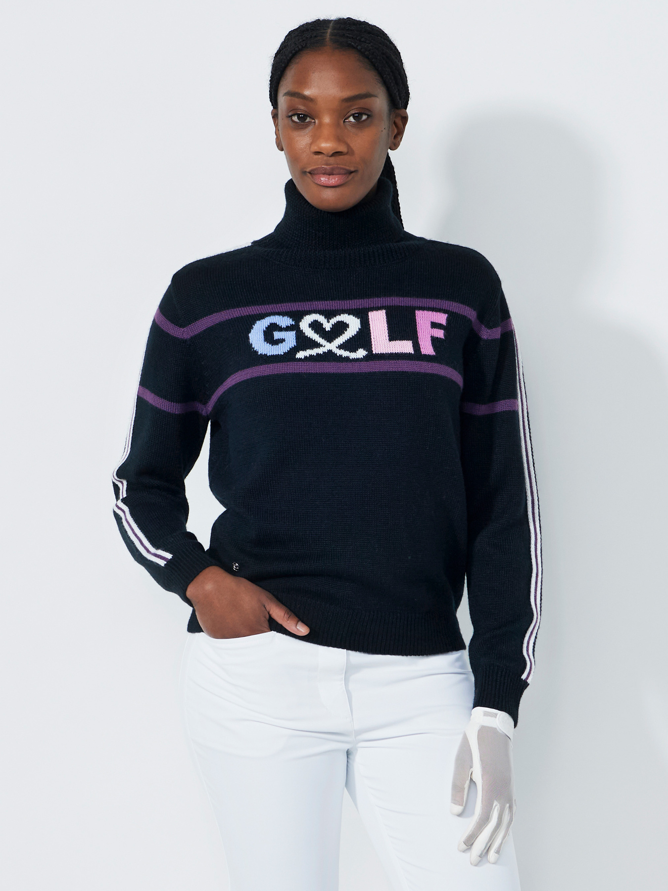 LOGO ROLL-NECK PULLOVER