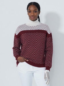 DOT ROLL-NECK PULLOVER