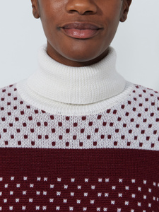 DOT ROLL-NECK PULLOVER