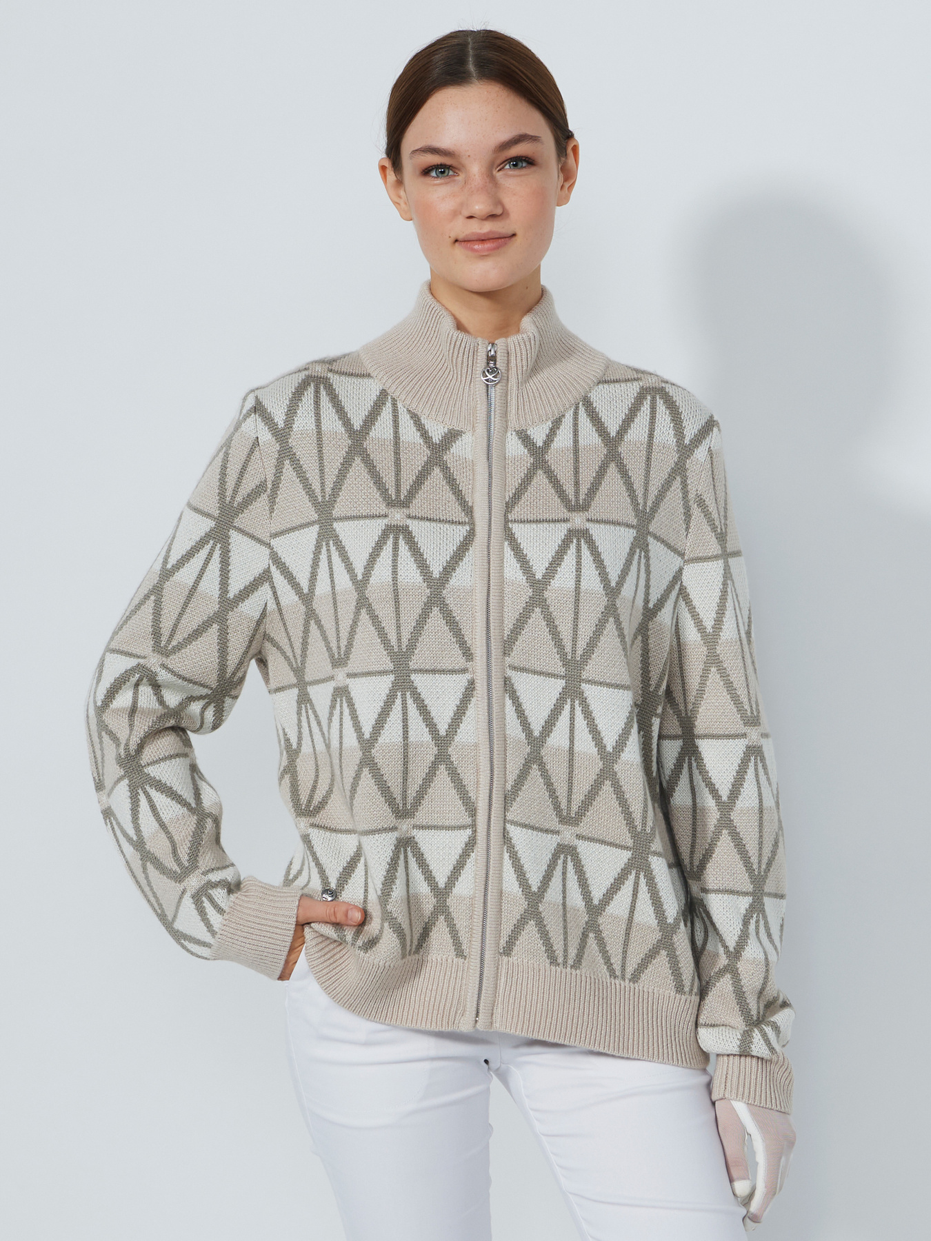 ARGYLE CARDIGAN LINED