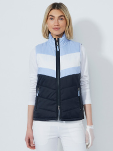 BLOCKSTRIPED PADDED VEST