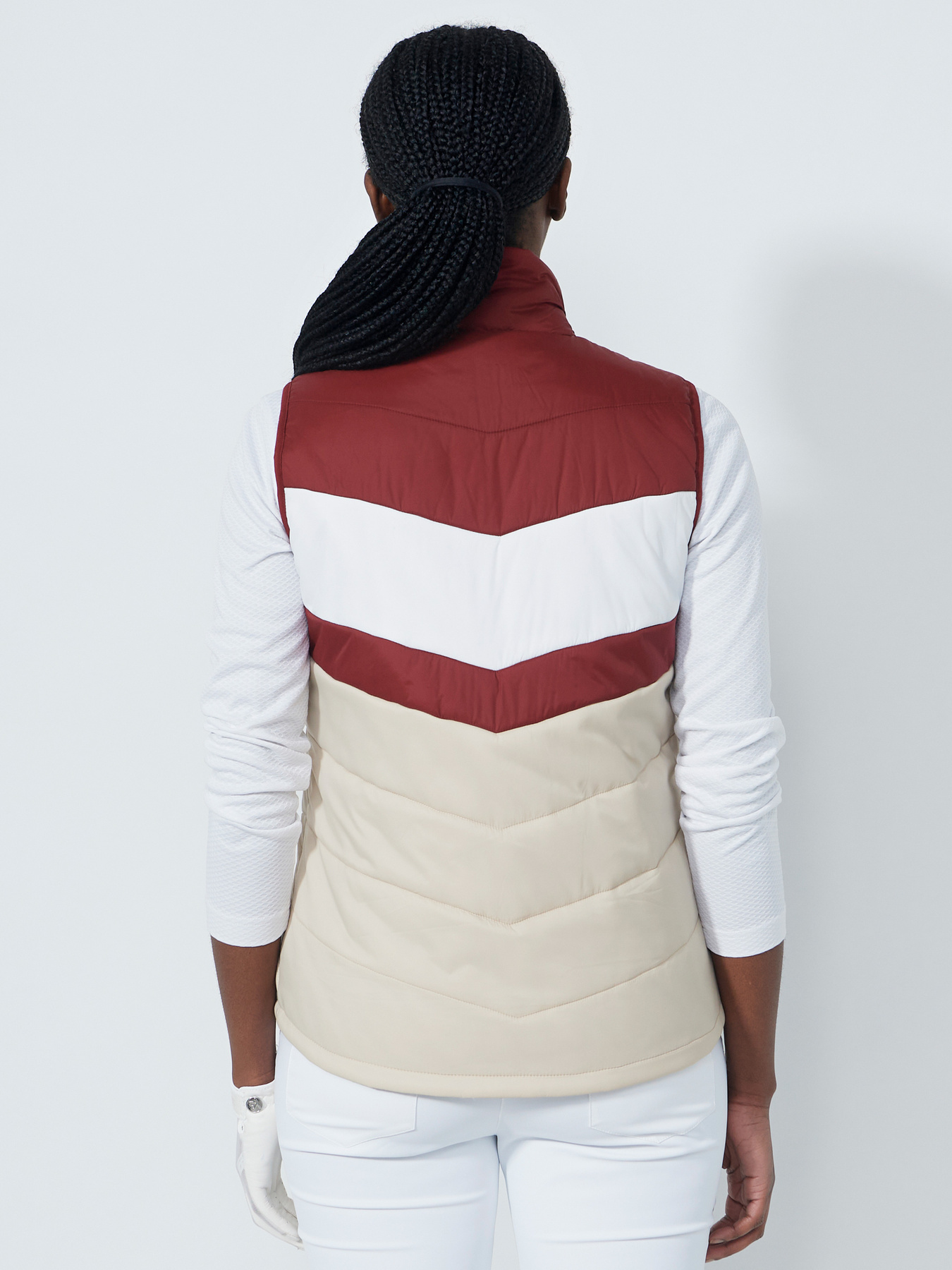 BLOCKSTRIPED PADDED VEST