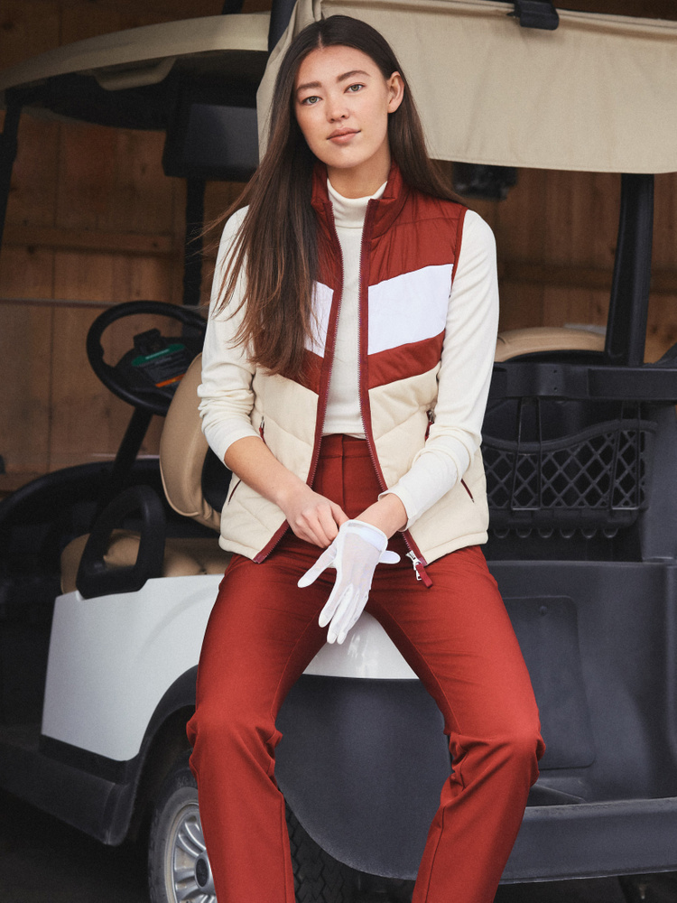 BLOCKSTRIPED PADDED VEST