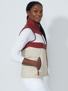 BLOCKSTRIPED PADDED VEST