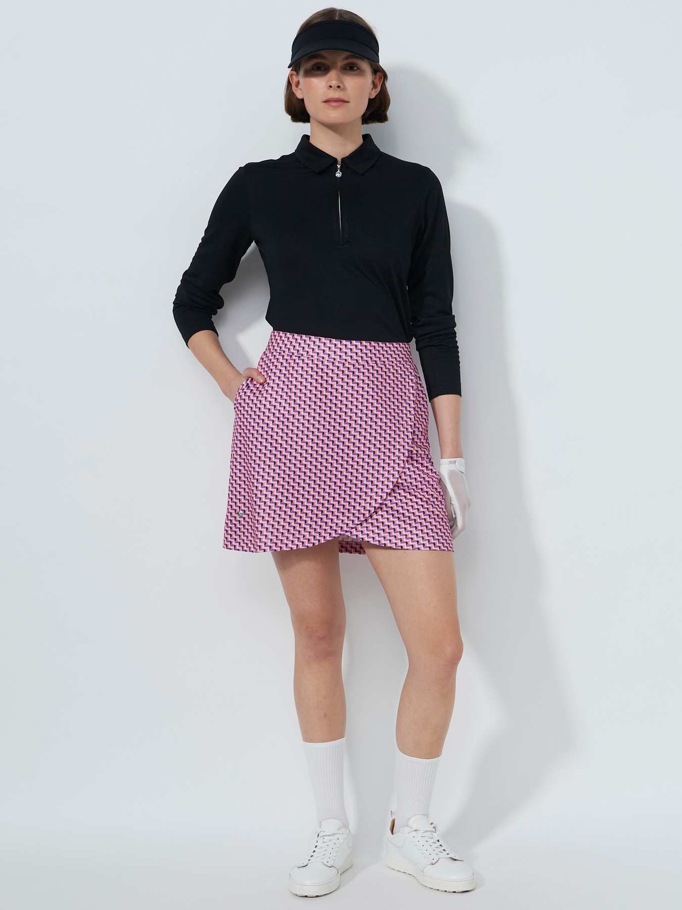 PRINTED WRAP SKORT 45 CM